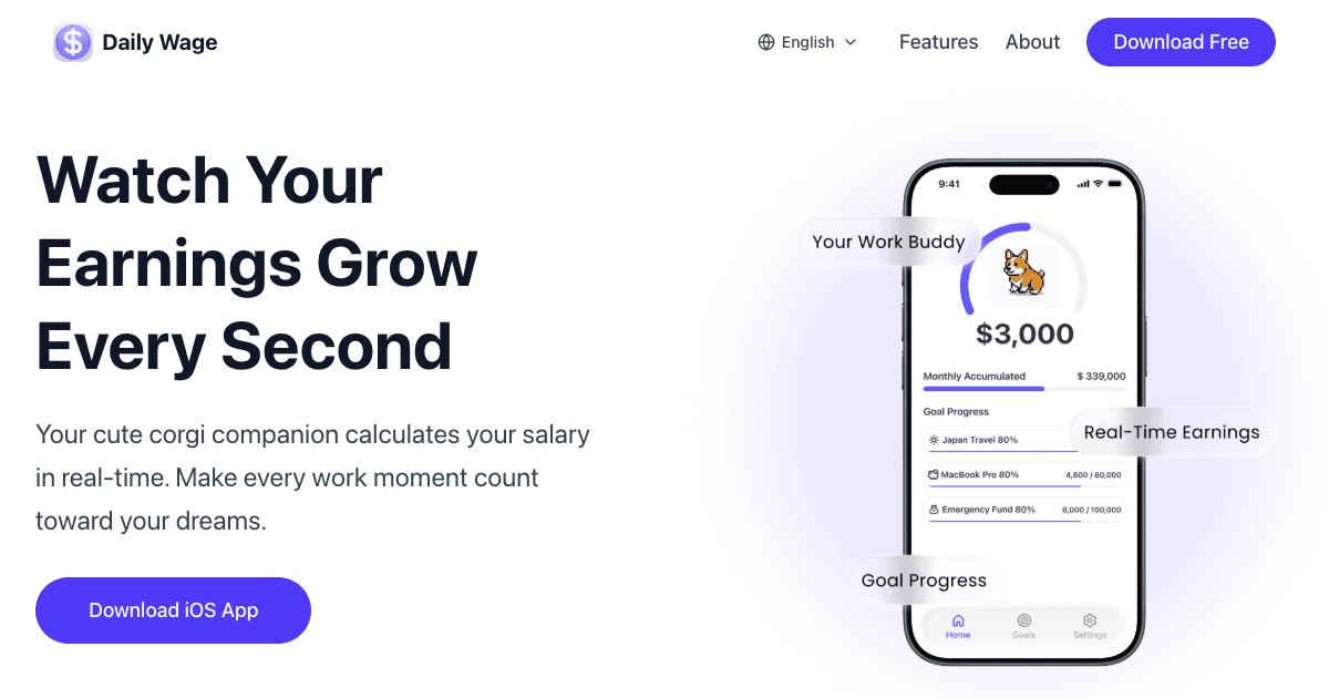 DailyWage - Real-Time Salary Counter